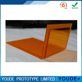 Fast  CNC Machining Service Rapid Prototyping Transparent Acrylic Part in Orange
